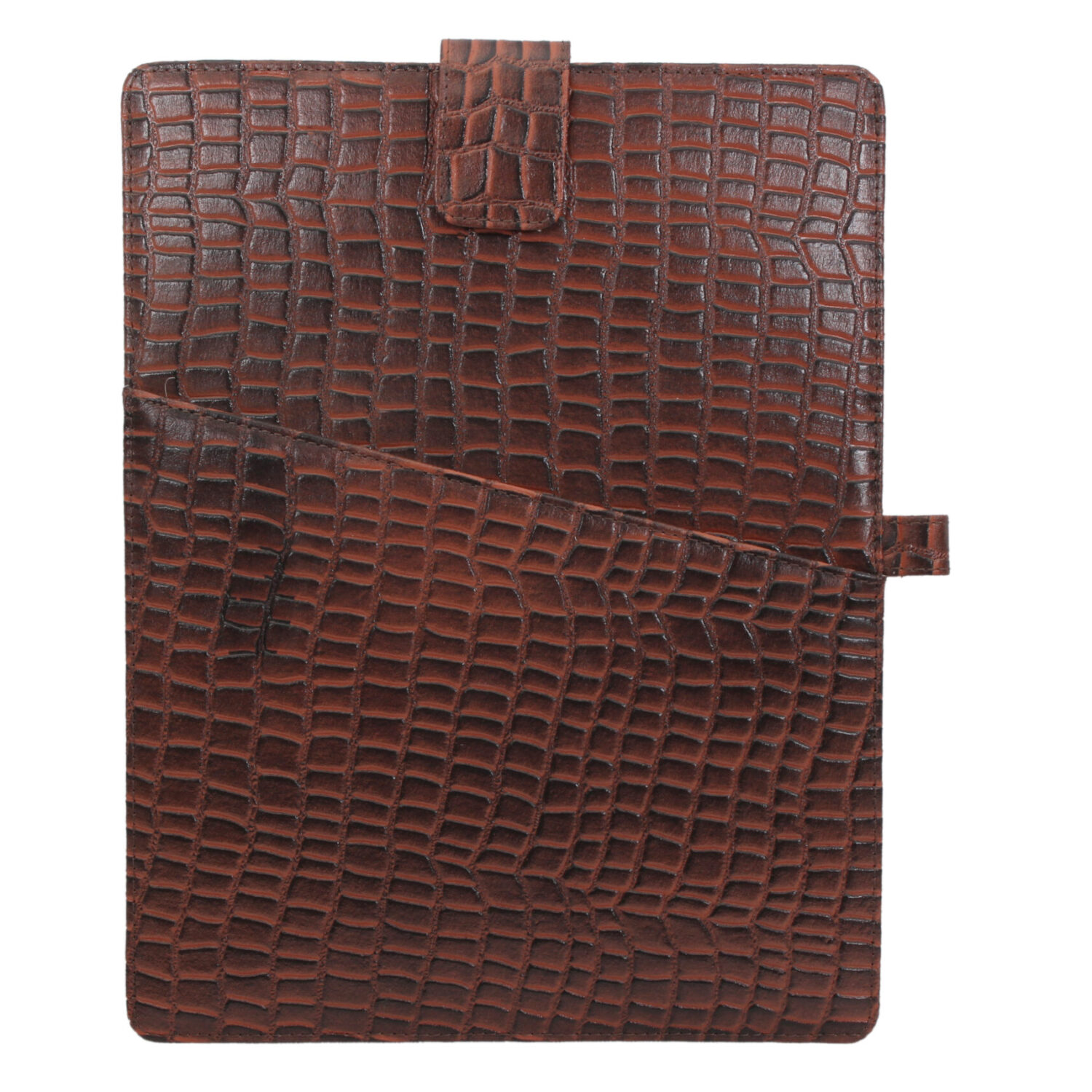 Croc Embossed Leather Laptop Sleeves