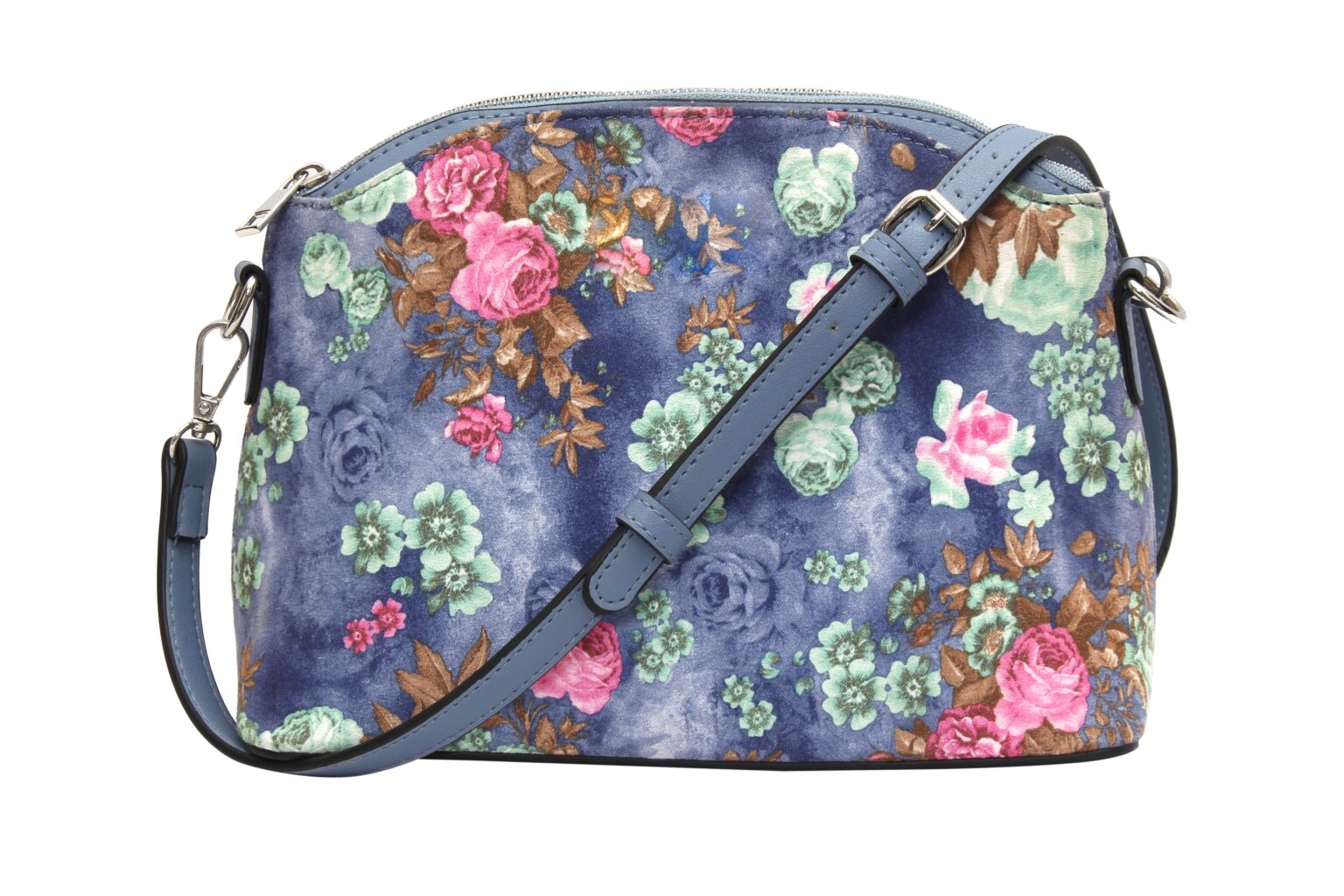 Elegant Trapeze Floral Crossbody Sling Handbag