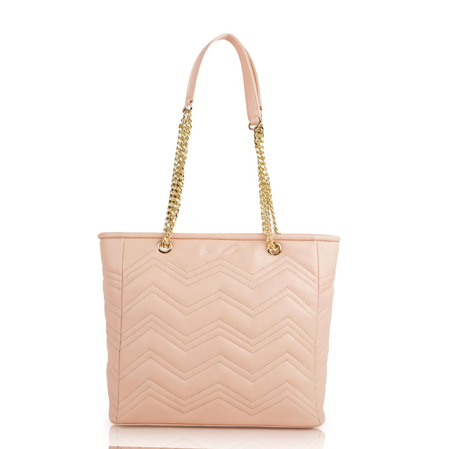 Vegan Leather College Shoulder Tote Bag
